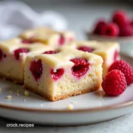 Raspberry White Chocolate Shortbread Bars Easy Recipe