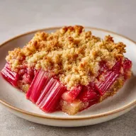 Rhubarb Crisp for 8 Servings: Baked