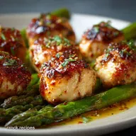 Juicy LemonGarlic Baked Chicken Bites with Asparagus