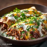 Shredded Beef Enchiladas with Creamy Sauce Silky White Sauce Recipe