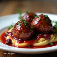 Easy Glazed Cranberry Meatballs Recipe for Parties