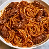 Slow Cooker Beef Lo Mein for 6 Servings