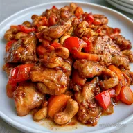 Slow Cooker Cashew Chicken for 4 Servings