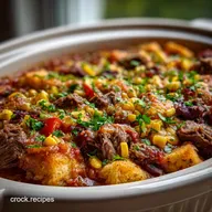 Slow Cooker Cowboy Casserole for 8 Servings