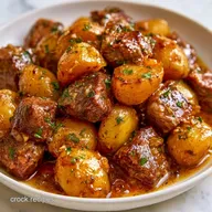 Slow Cooker Garlic Butter Steak for 6