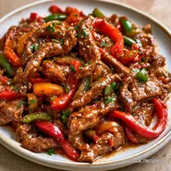 Slow Cooker Pepper Steak with Tomatoes