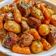 Slow Cooker Sirloin Steak Potatoes for 4