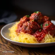 Slow Cooker Spaghetti Squash Marinara Meatballs Bliss