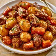 Slow Cooker Steak Baby Potatoes for 6