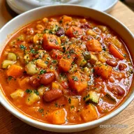 SlowCooker Vegetarian Minestrone for 6