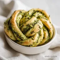 Sourdough Pesto Knots Recipe with Garlic Herbs