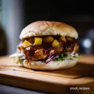 Sticky Mango Chicken Burger My BBQ Secret Mango