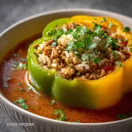Stuffed Bell Pepper Soup with Ground Turkey and Rice: Hearty Comfort Food