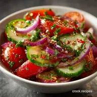 Summer Garden Salad Marinated Cucumber Tomato Onion 5 Boosts