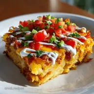 Taco Crock Pot Hashbrown Casserole for 8 Servings
