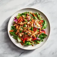 Thai Chicken Salad Peanut Dressing in 22 Minutes
