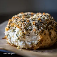 Easy Everything Bagel Cheese Ball Recipe with Cream