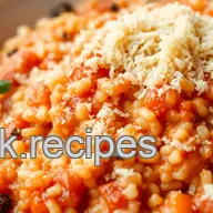 Easy & Delicious: Tomato & Anchovy Risotto with Crispy Crumbs!