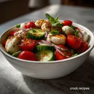 Tomato Cucumber Salad Mozzarella: Ready in 20 Minutes