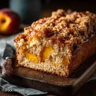 The Best Ever Peach Bread Loaf Recipe Crumb Topped Quick Bread