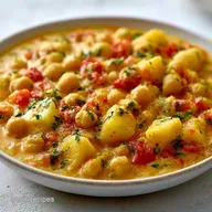 Vegetarian Crockpot Chickpea Curry for 6