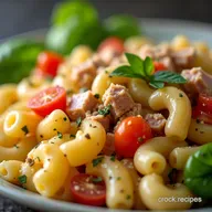 Bright Zesty Cold Macaroni Salad with Tuna Recipe