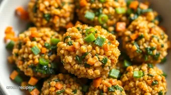 Baked Quinoa Bites with Cheesy Flavor recipe card