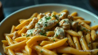 How to Make the Ultimate Creamy Crack Chicken Penne Pasta recipe card