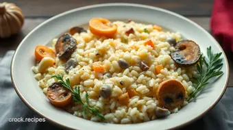 Creamy Seafood Mushroom Risotto: A Cozy Dinner Delight recipe card