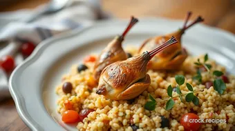 Roasted Quail Fruity Couscous Delight