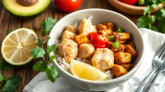 Malibu Quick Fix: 5 Easy Tropical Chicken Bowl Recipes recipe card