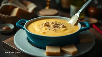 Melting Swiss Bliss: Classic Cheese Fondue for Your Gatherings recipe card