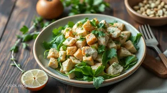 Mix Green Chicken Salad with Fresh Herbs