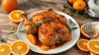 Roast Baharat Chicken with Sweet Mandarins