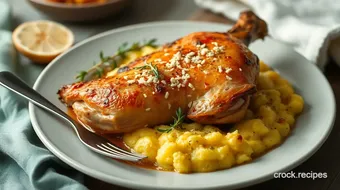 Roast Chicken & Polenta with Parmesan