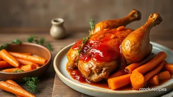 Roast Chicken with Sweet Sticky Carrots