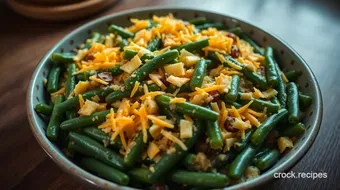 Easy & Savory French Onion Green Bean Casserole: A Family Favorite recipe card