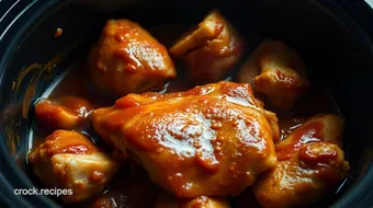 Easy & Juicy Frozen Chicken in Crock Pot Recipes: Sweet & Tangy BBQ Chicken recipe card