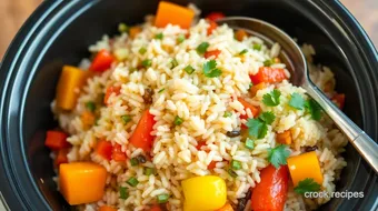 Slow Cooker Rice Pilaf with Flavorful Veggies