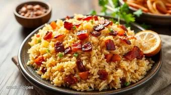 Fried Rice with Bacon & Crunchy Cabbage