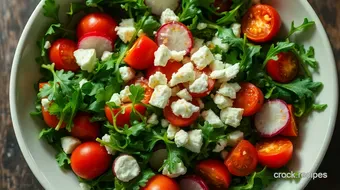 Easy Zesty Arugula Salad Recipe with Lemon Vinaigrette recipe card