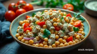 Zesty Tuna Salad with Chickpeas: A Quick & Healthy Delight recipe card