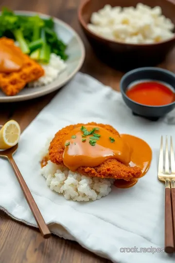 Chicken Katsu with Curry Sauce presentation