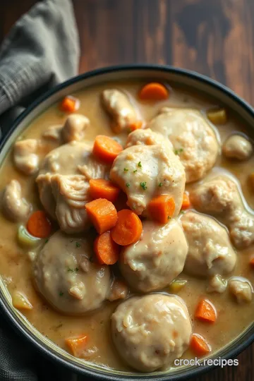 Chicken and Dumplings with Bisquick presentation