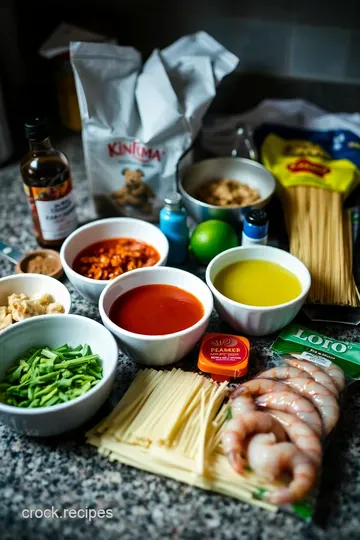 Classic Pad Thai with Shrimp ingredients