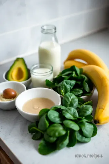 Creamy Avocado Delight Smoothie ingredients