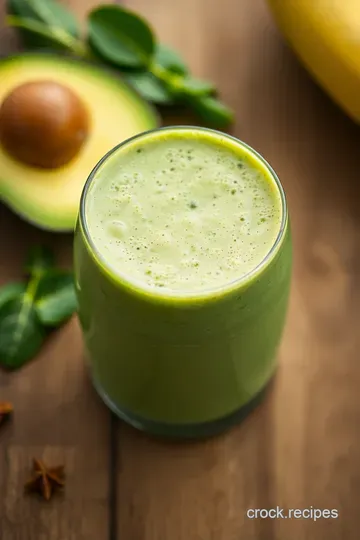 Creamy Avocado Delight Smoothie presentation