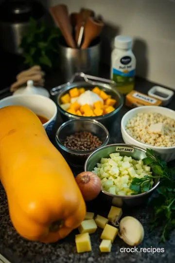 Creamy Butternut Squash Risotto ingredients