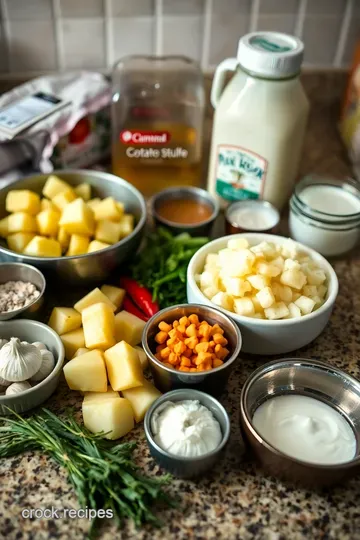 Creamy Comfort: Crock Pot Potato Soup ingredients