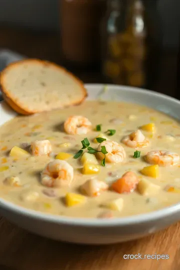 Creamy Corn Shrimp Chowder: A Hearty Comfort Classic presentation